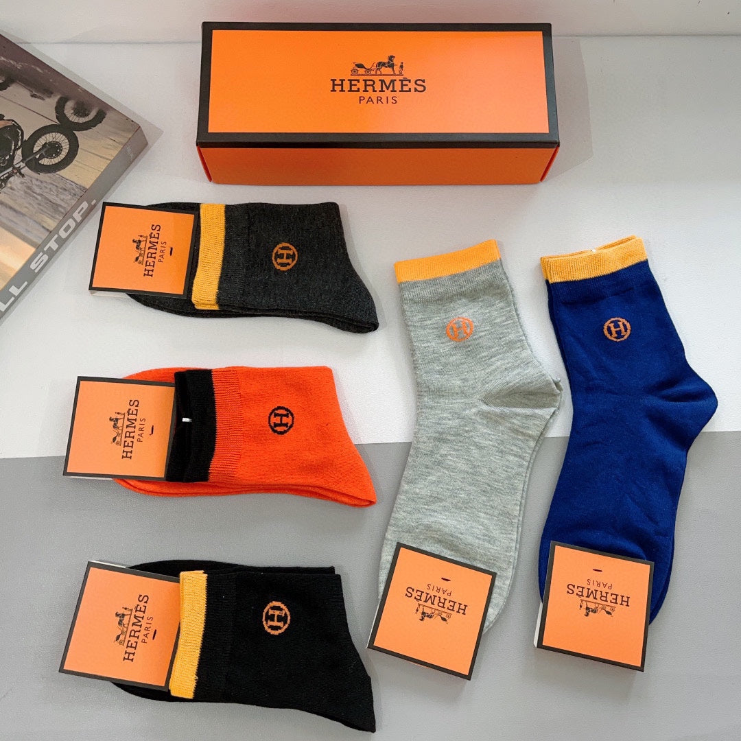 HERMES LOW-CUT SOCKS 417498 (1 BOX)