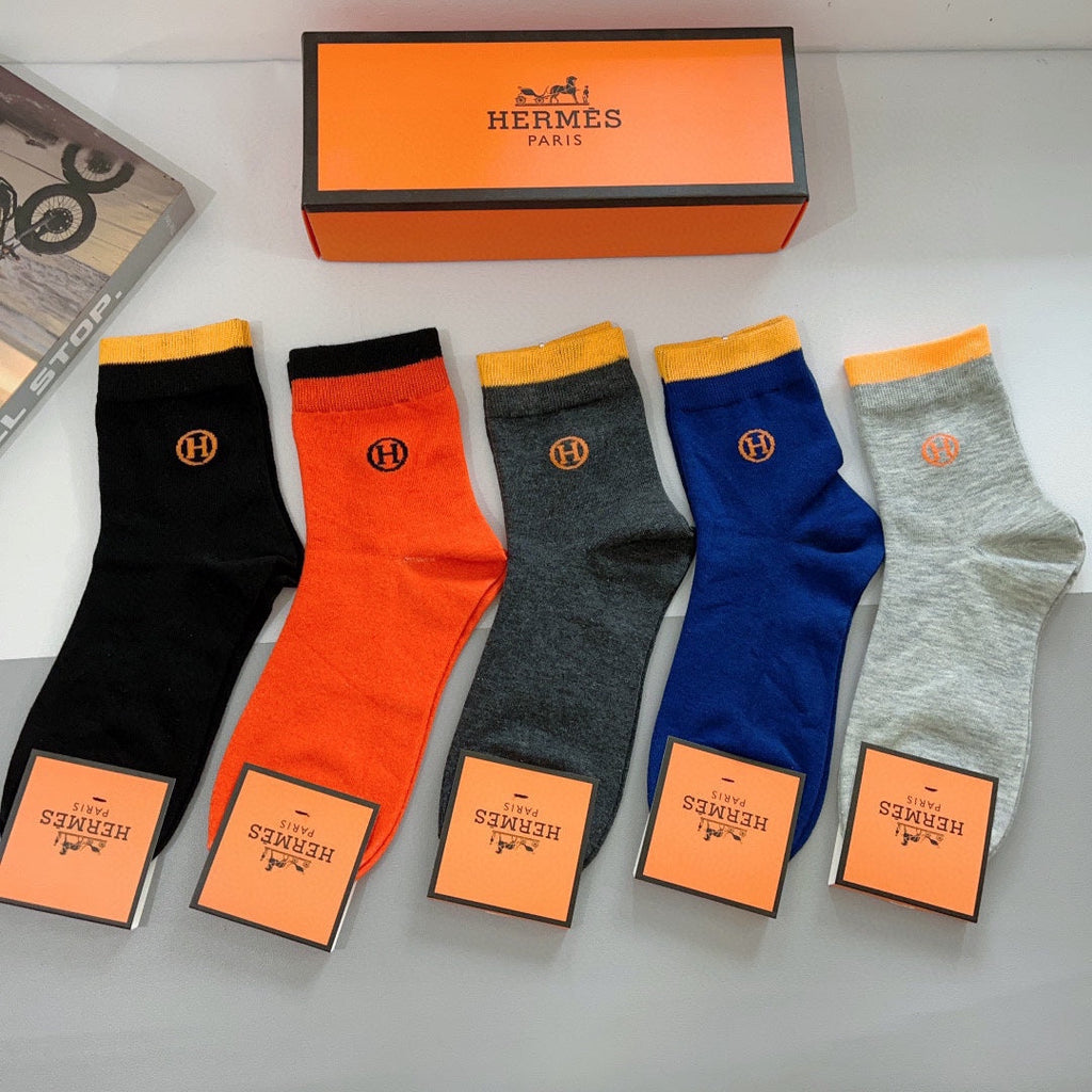 HERMES LOW-CUT SOCKS 417498 (1 BOX)