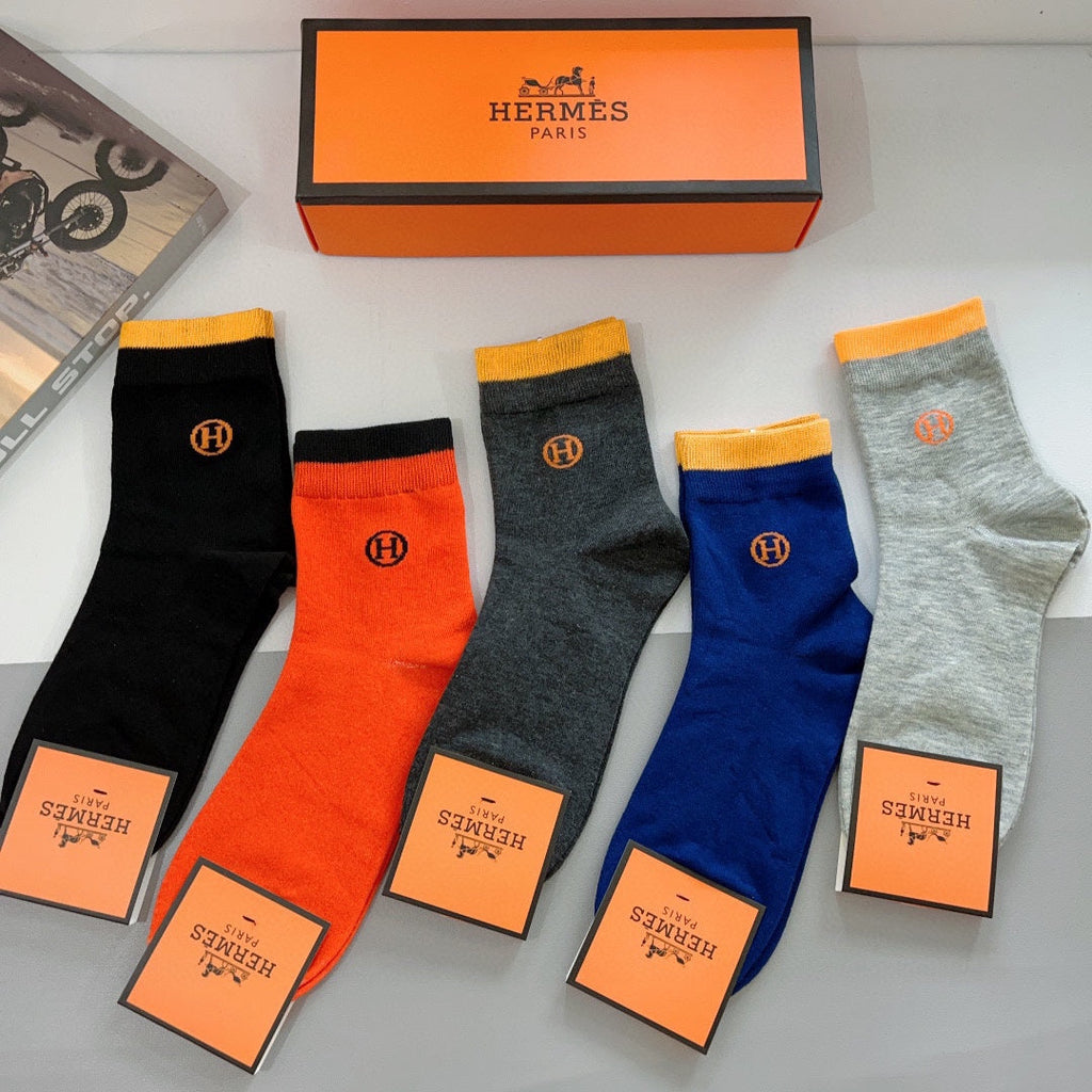 HERMES LOW-CUT SOCKS 417498 (1 BOX)