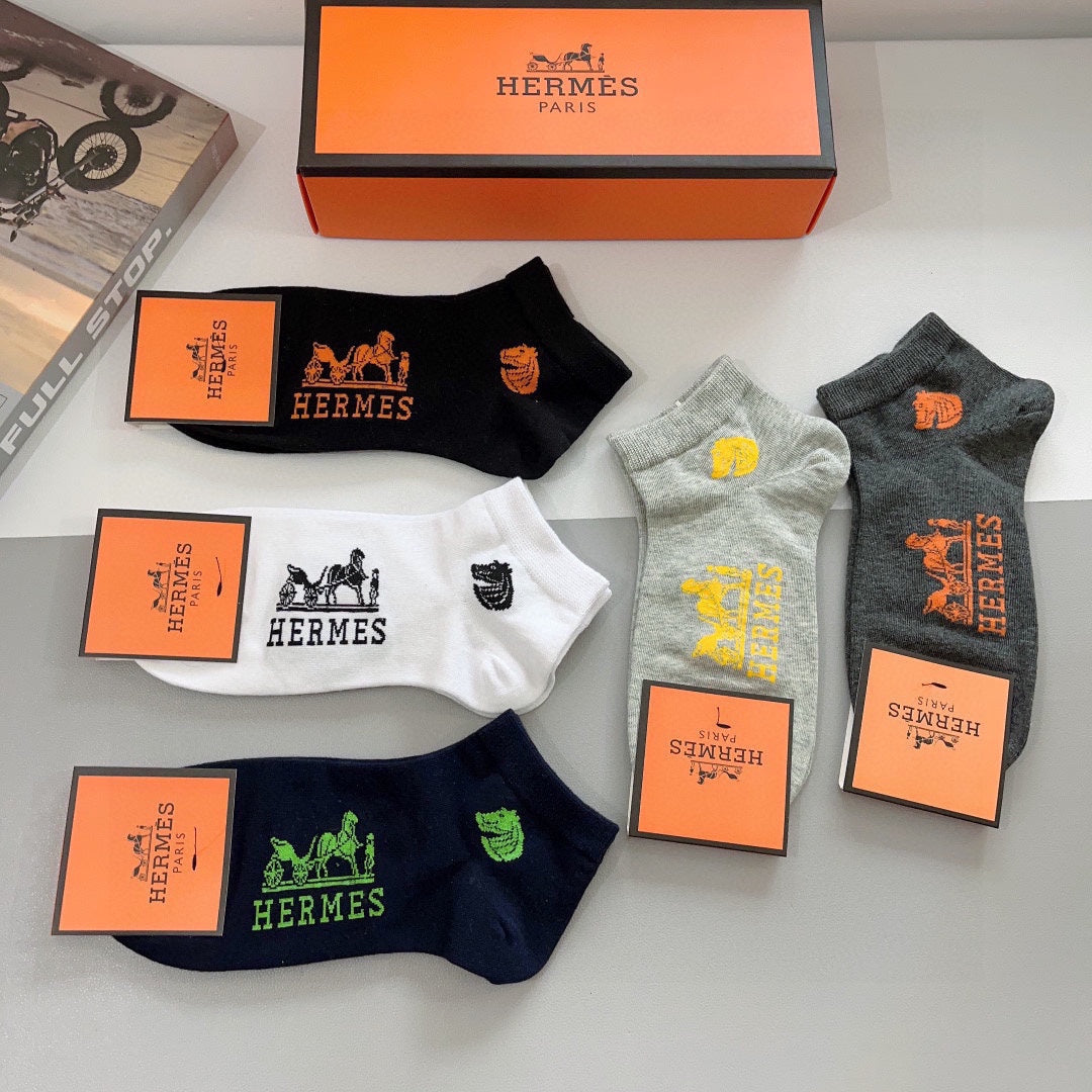 HERMES ANKLE SOCKS 417516 (1 BOX)