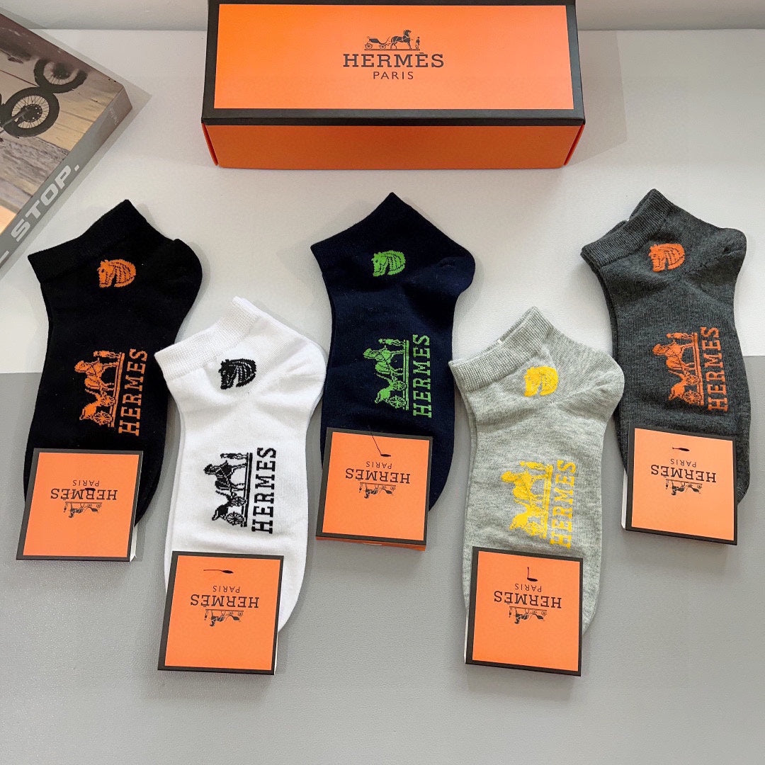 HERMES ANKLE SOCKS 417516 (1 BOX)