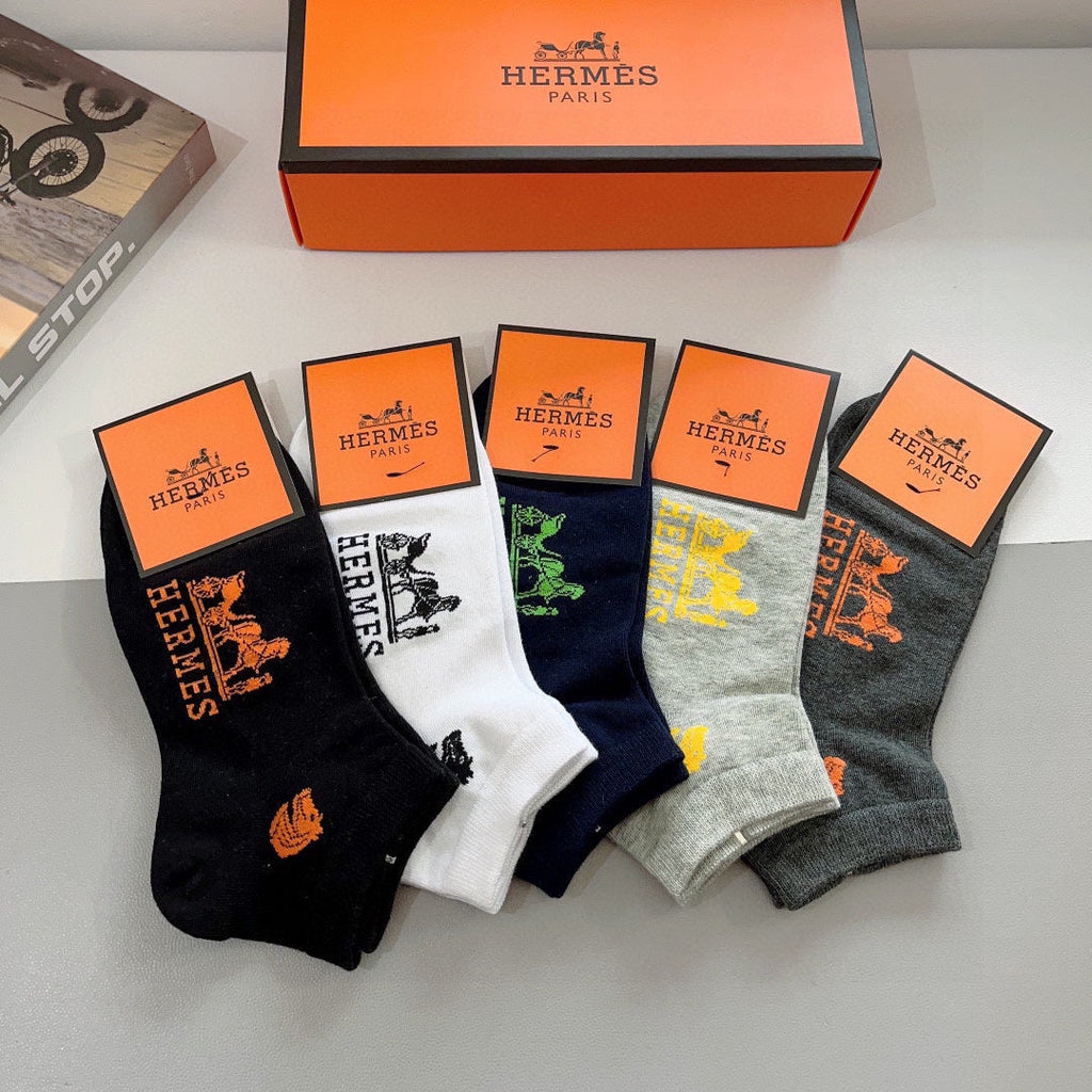HERMES ANKLE SOCKS 417516 (1 BOX)