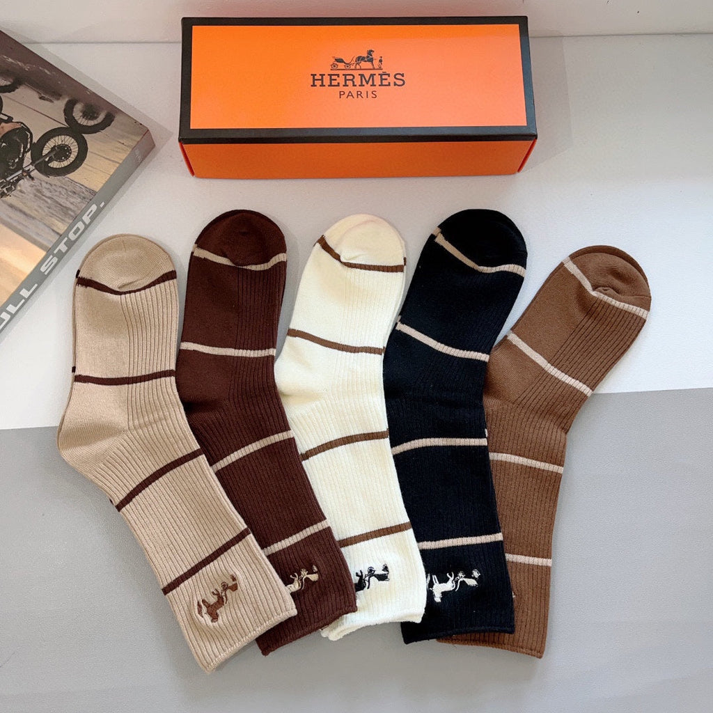 HERMES KNEE-HIGH SOCKS 419067 (1 BOX)