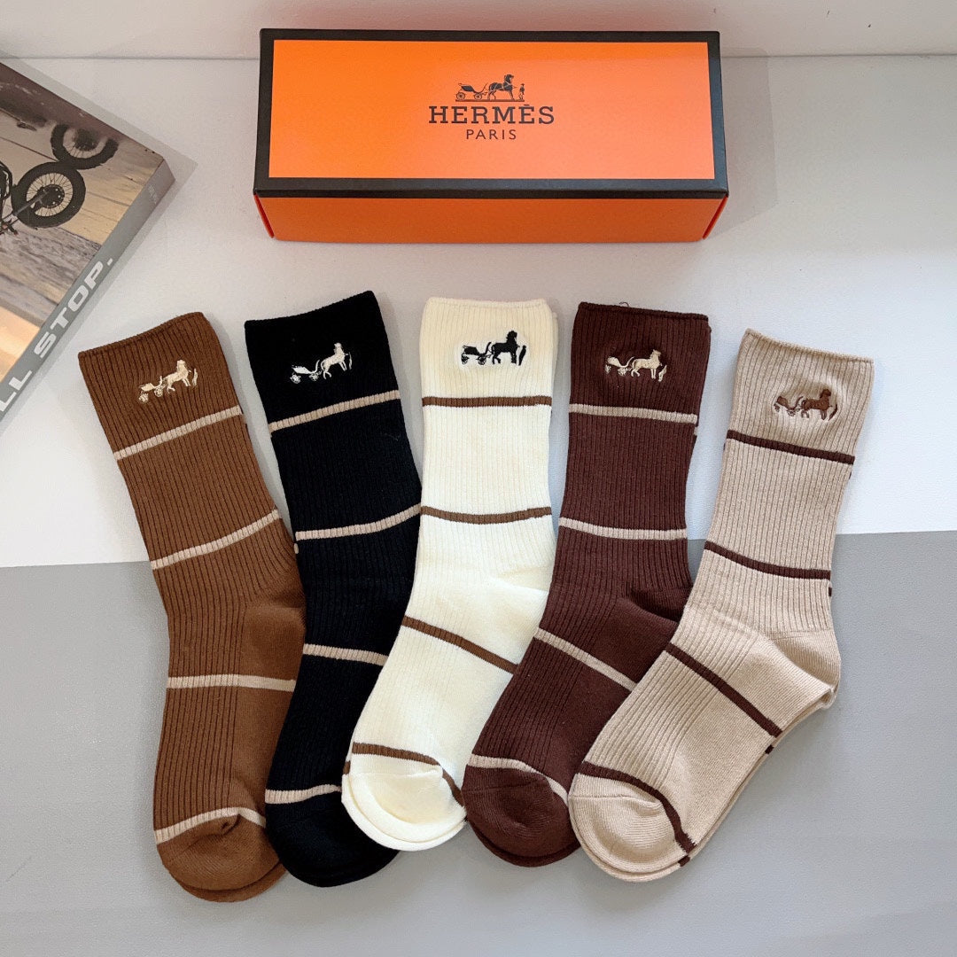 HERMES KNEE-HIGH SOCKS 419067 (1 BOX)