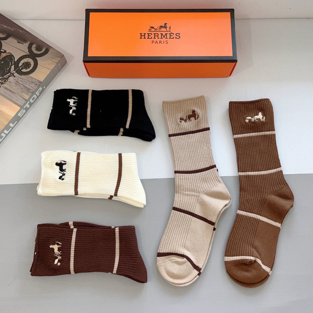 HERMES KNEE-HIGH SOCKS 419067 (1 BOX)