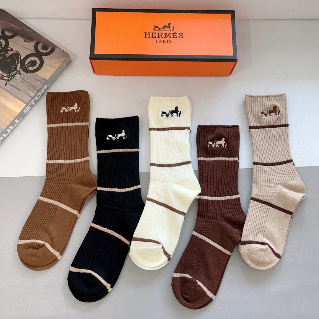 HERMES KNEE-HIGH SOCKS 419067 (1 BOX)