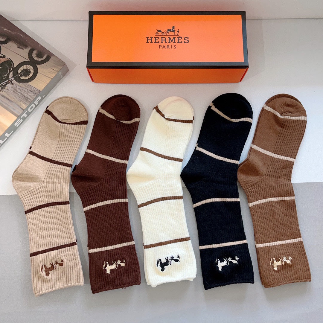 HERMES KNEE-HIGH SOCKS 419067 (1 BOX)