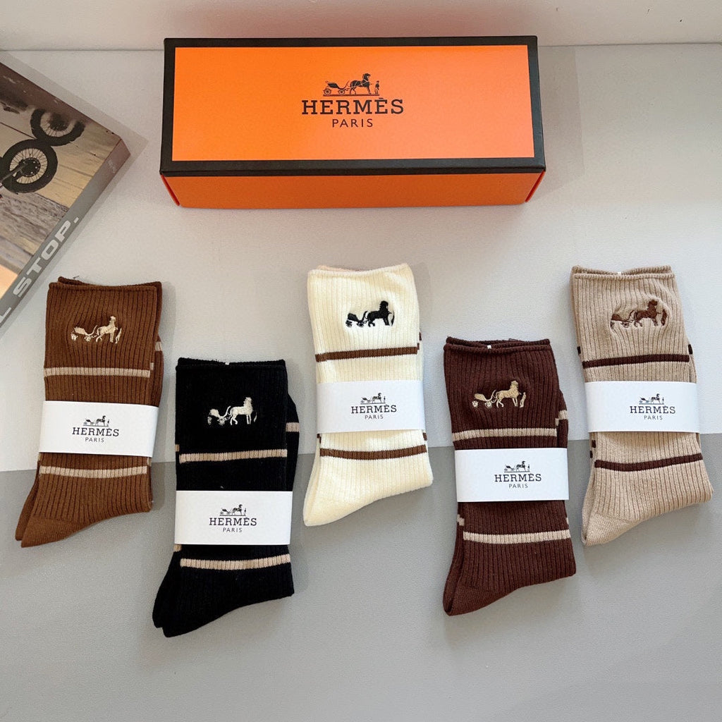 HERMES KNEE-HIGH SOCKS 419067 (1 BOX)
