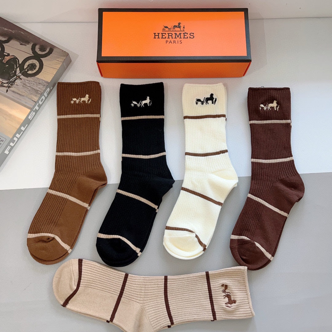 HERMES KNEE-HIGH SOCKS 419067 (1 BOX)