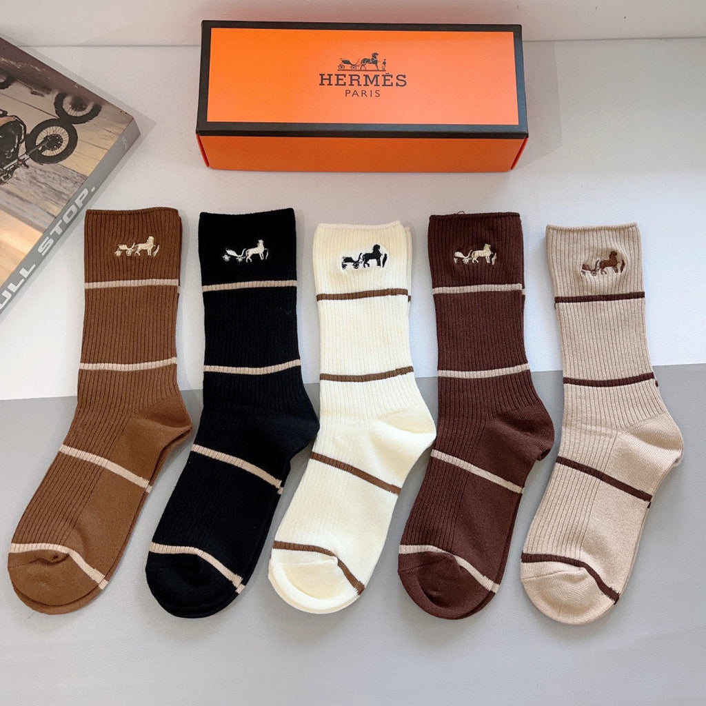 HERMES KNEE-HIGH SOCKS 419067 (1 BOX)