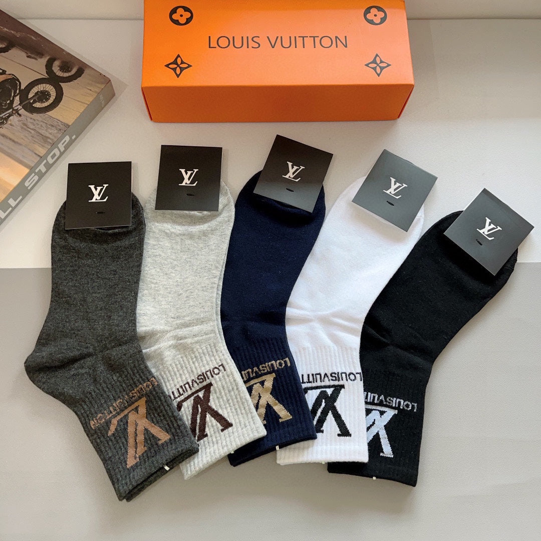 LOUIS VUITTON CREW SOCKS 419077 (1 BOX)