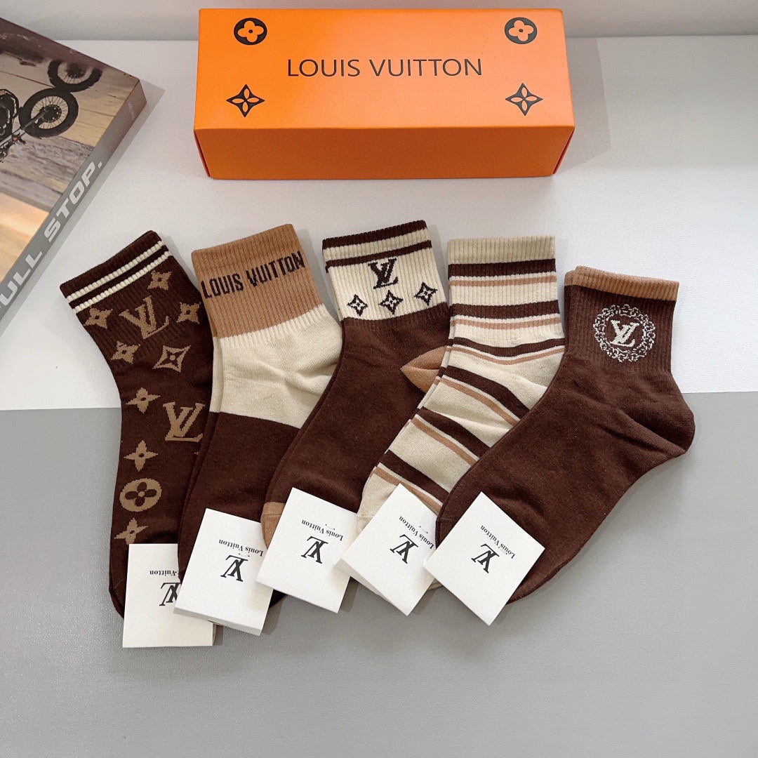 LOUIS VUITTON LOW-CUT SOCKS 419083 (1 BOX)
