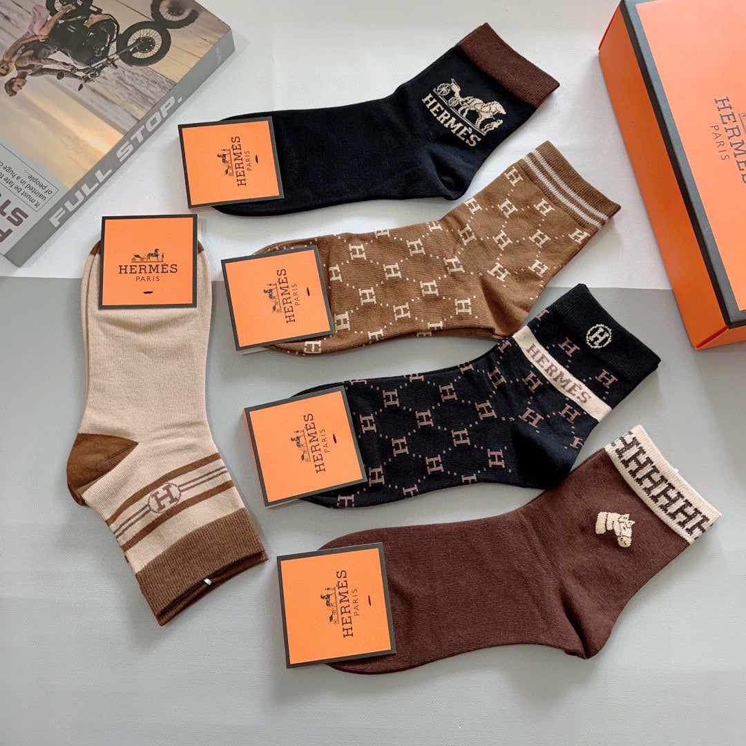 HERMES LOW-CUT SOCKS 423771 (1 BOX)