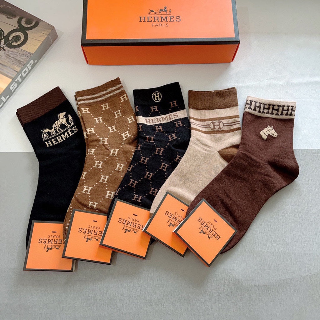 HERMES LOW-CUT SOCKS 423771 (1 BOX)