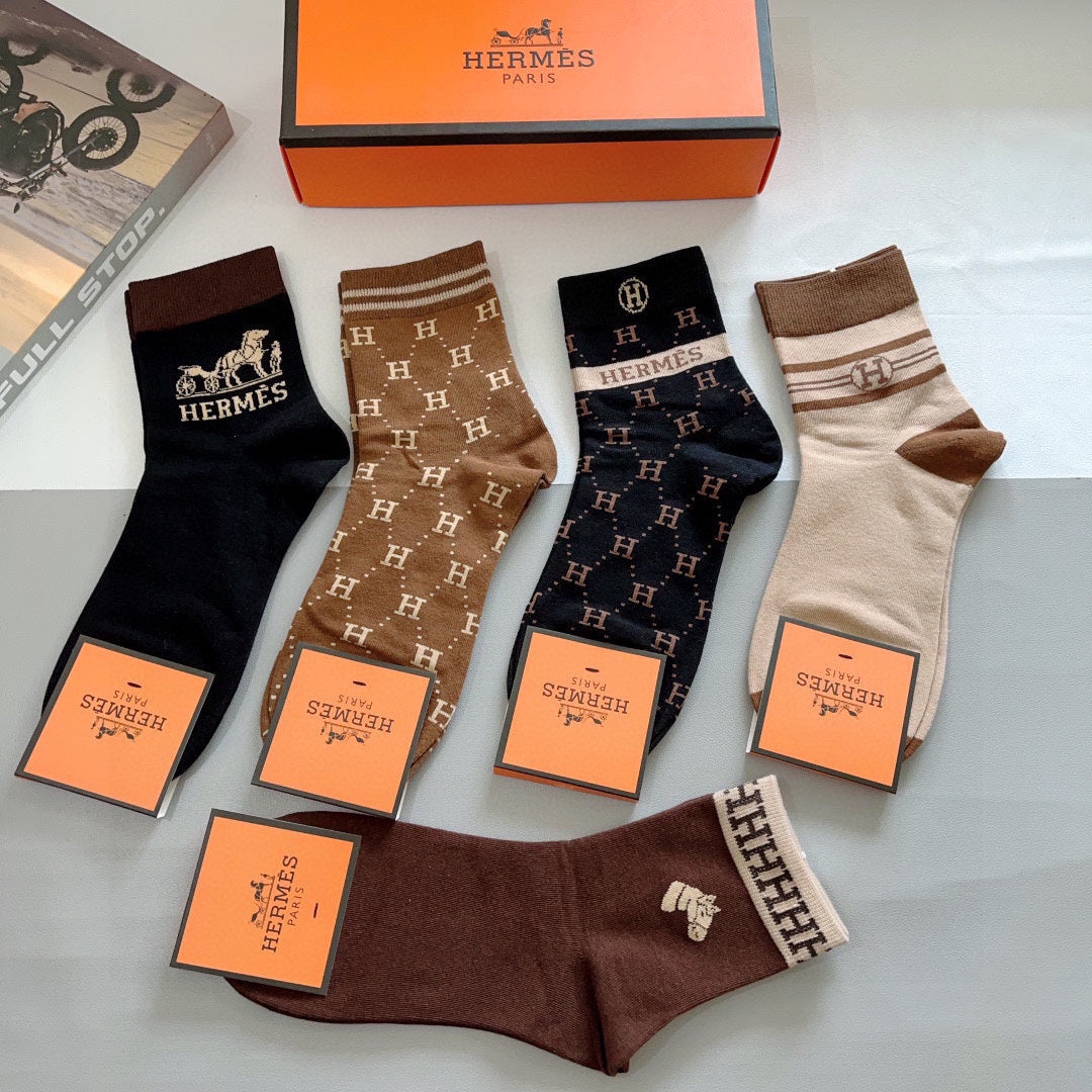 HERMES LOW-CUT SOCKS 423771 (1 BOX)