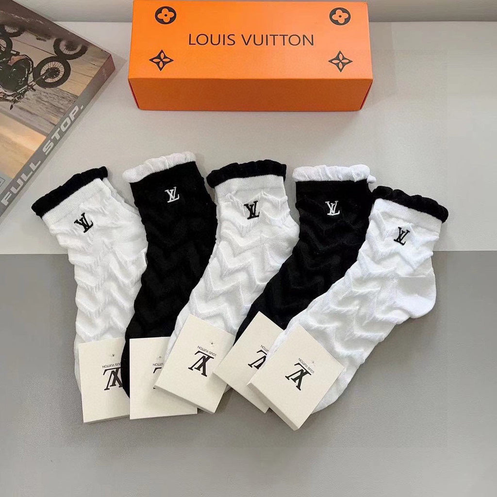 LOUIS VUITTON LOW-CUT SOCKS 425637 (1 BOX)