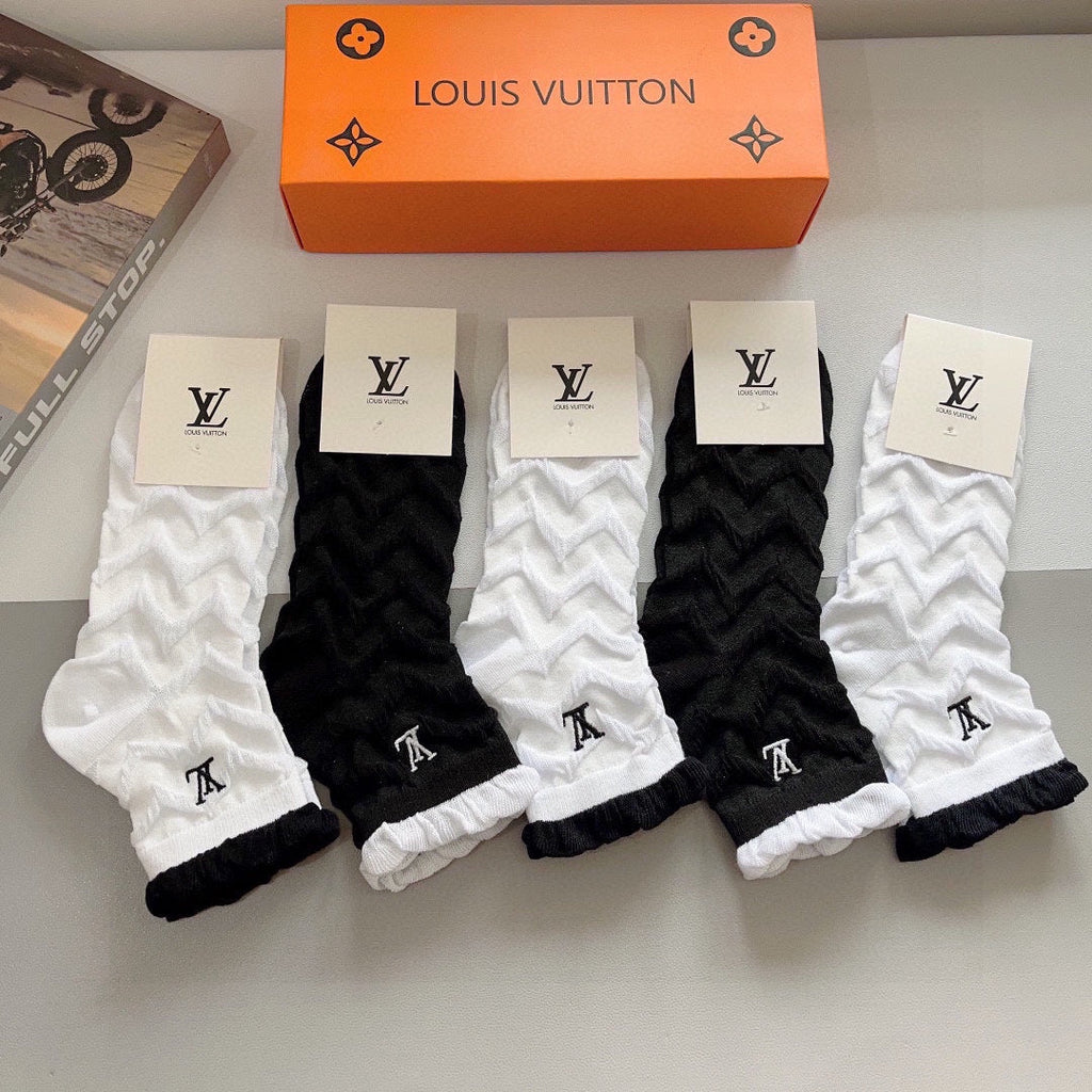 LOUIS VUITTON LOW-CUT SOCKS 425637 (1 BOX)