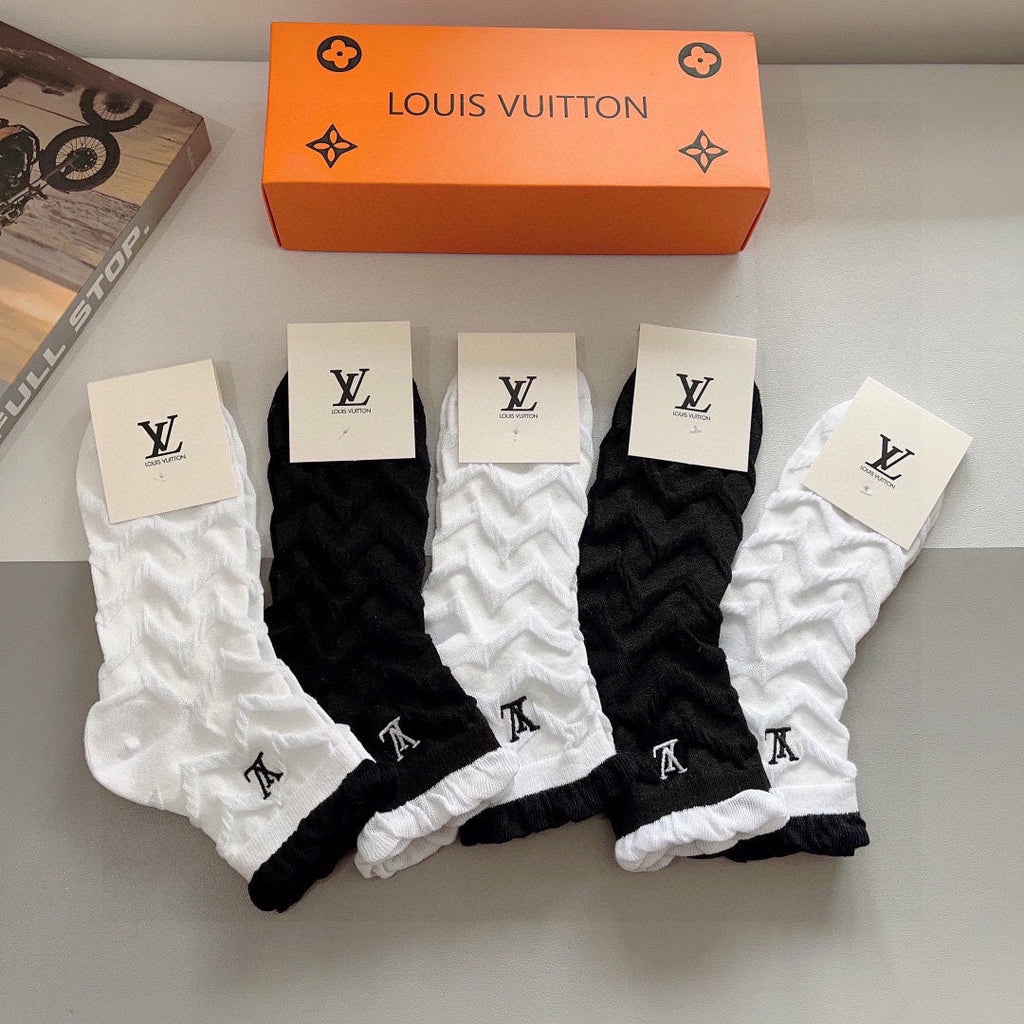 LOUIS VUITTON LOW-CUT SOCKS 425637 (1 BOX)