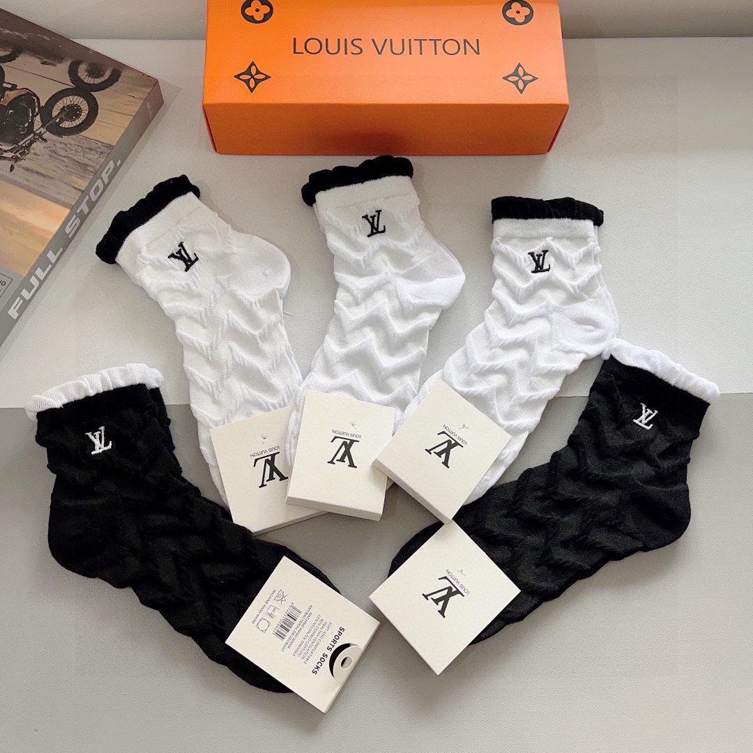 LOUIS VUITTON LOW-CUT SOCKS 425637 (1 BOX)
