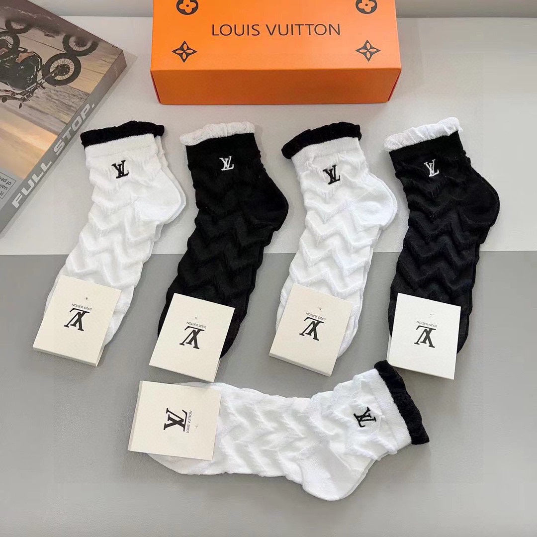 LOUIS VUITTON LOW-CUT SOCKS 425637 (1 BOX)