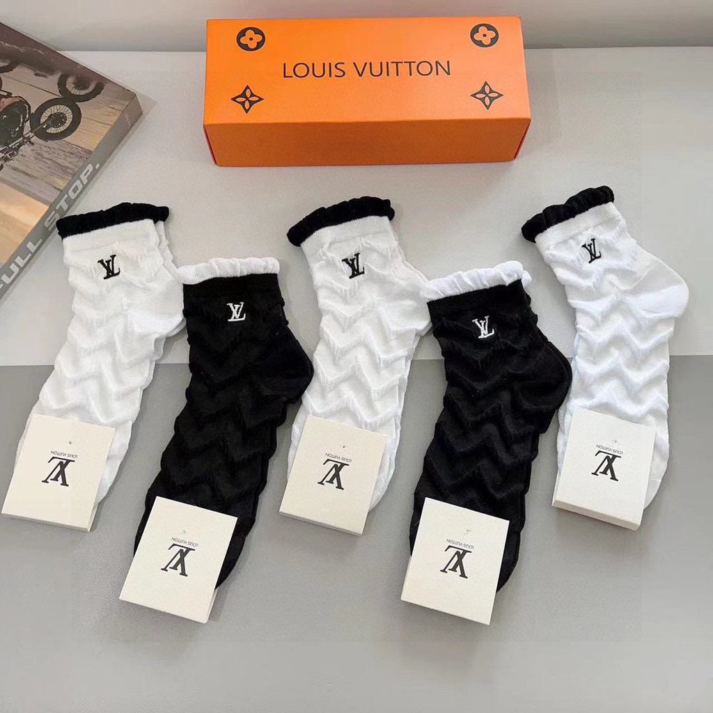 LOUIS VUITTON LOW-CUT SOCKS 425637 (1 BOX)