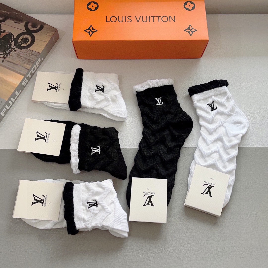 LOUIS VUITTON LOW-CUT SOCKS 425637 (1 BOX)