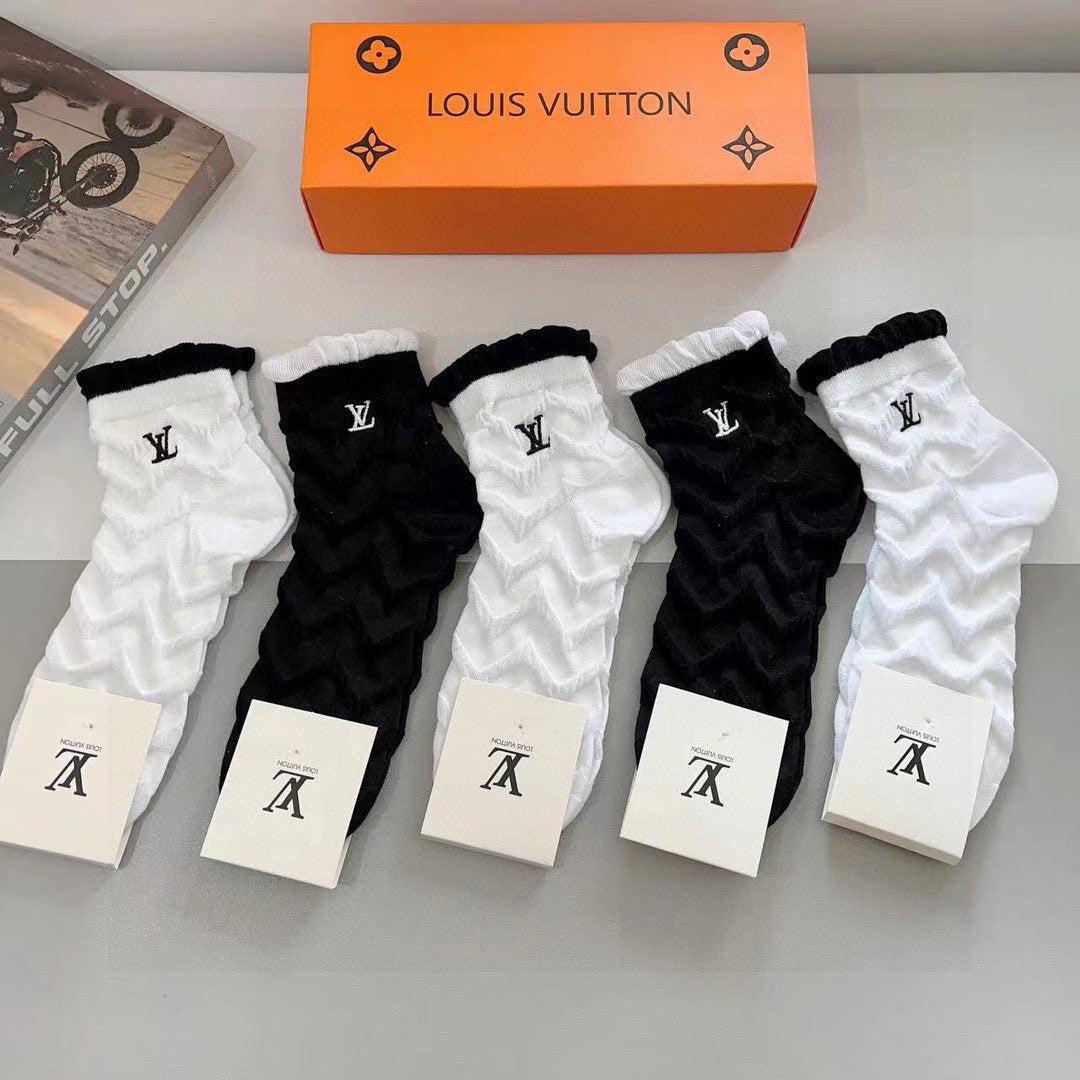 LOUIS VUITTON LOW-CUT SOCKS 425637 (1 BOX)