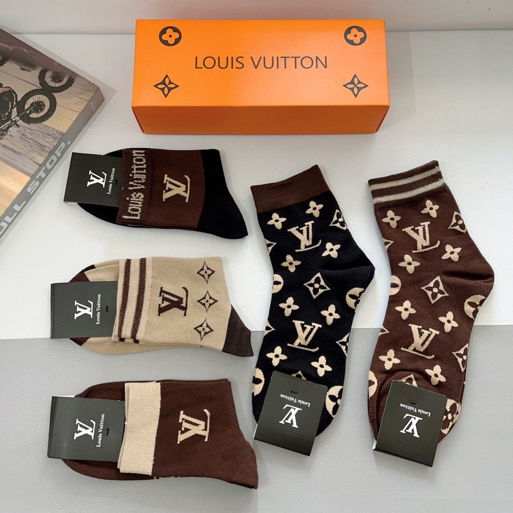 LOUIS VUITTON LOW-CUT SOCKS 425642 (1 BOX)