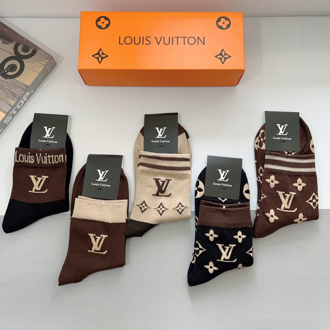 LOUIS VUITTON LOW-CUT SOCKS 425642 (1 BOX)
