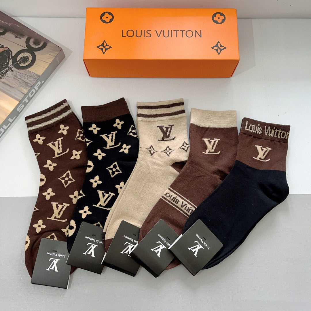 LOUIS VUITTON LOW-CUT SOCKS 425642 (1 BOX)