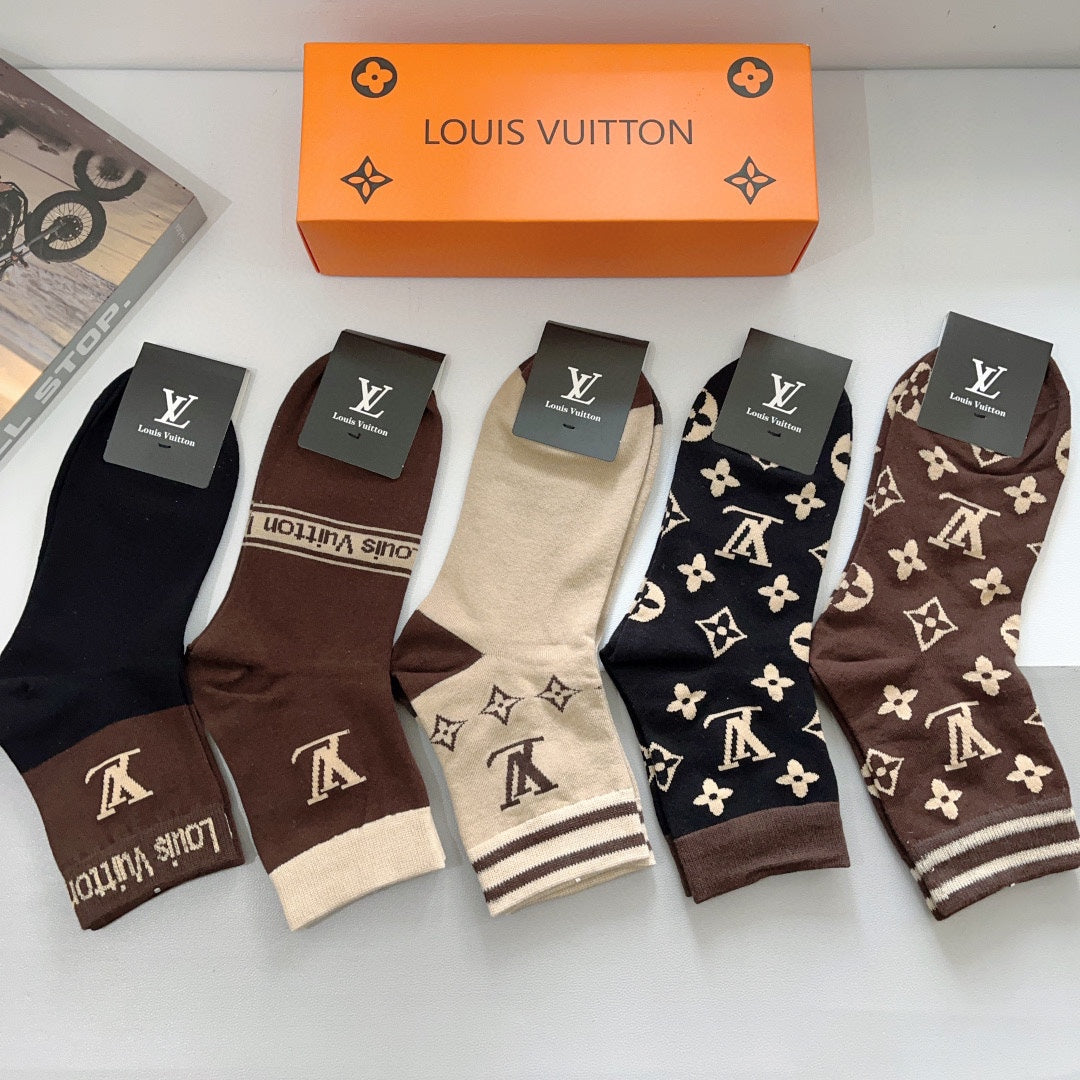 LOUIS VUITTON LOW-CUT SOCKS 425642 (1 BOX)