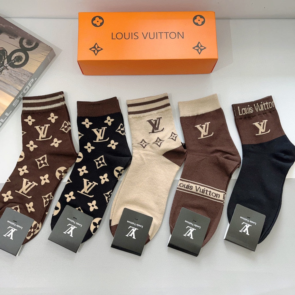 LOUIS VUITTON LOW-CUT SOCKS 425642 (1 BOX)