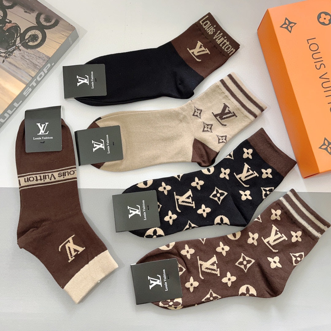 LOUIS VUITTON LOW-CUT SOCKS 425642 (1 BOX)