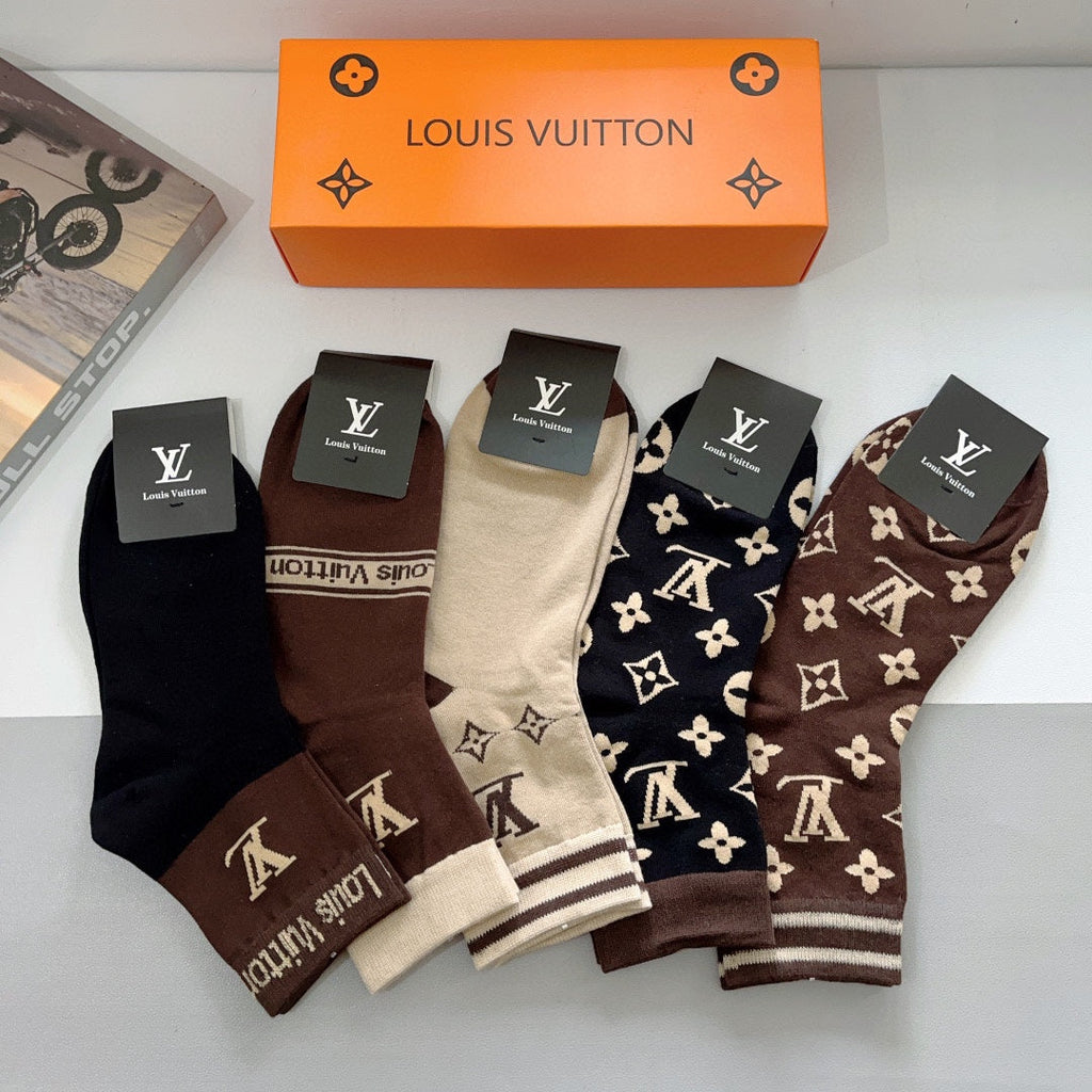 LOUIS VUITTON LOW-CUT SOCKS 425642 (1 BOX)