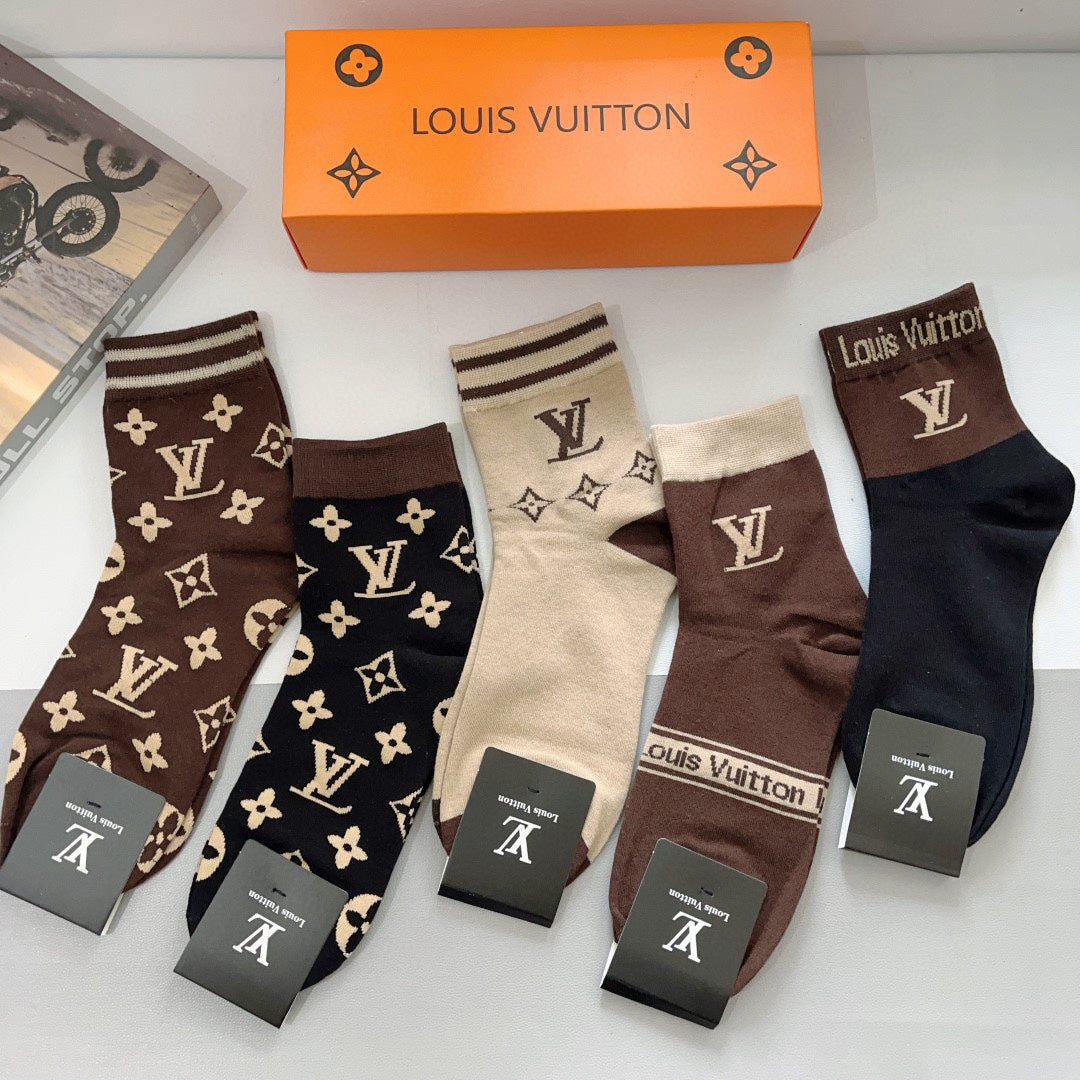 LOUIS VUITTON LOW-CUT SOCKS 425642 (1 BOX)