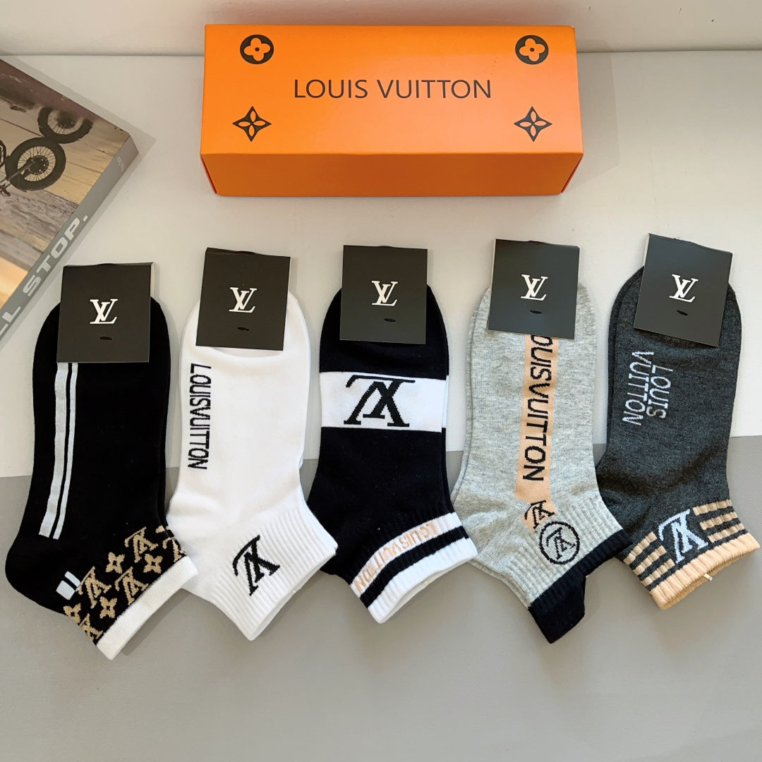 LOUIS VUITTON LOW-CUT SOCKS 425647 (1 BOX)