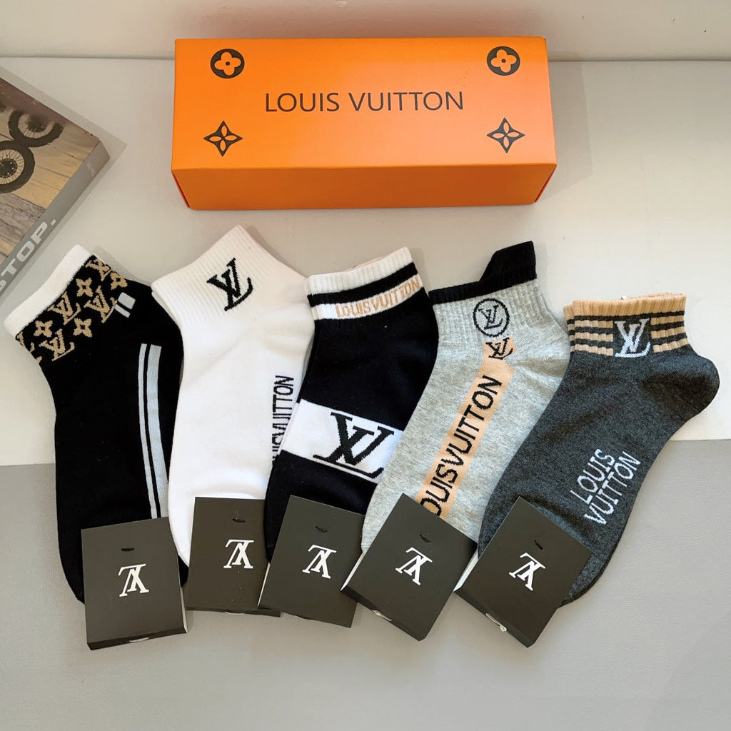 LOUIS VUITTON LOW-CUT SOCKS 425647 (1 BOX)