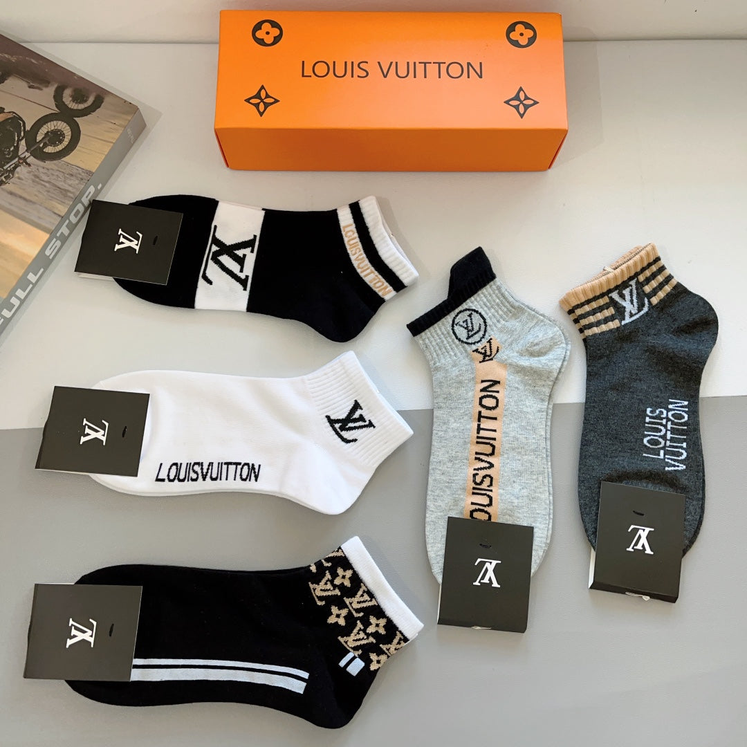 LOUIS VUITTON LOW-CUT SOCKS 425647 (1 BOX)