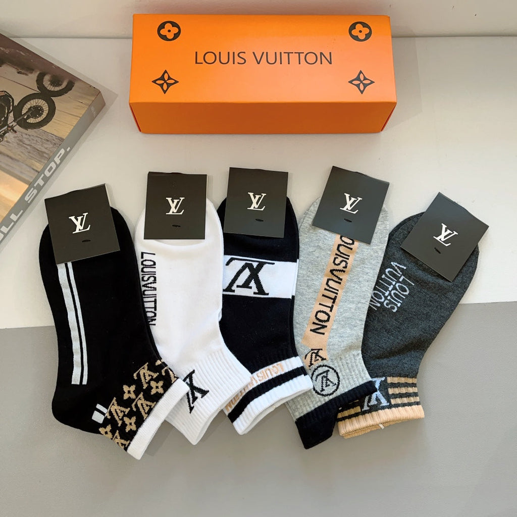 LOUIS VUITTON LOW-CUT SOCKS 425647 (1 BOX)