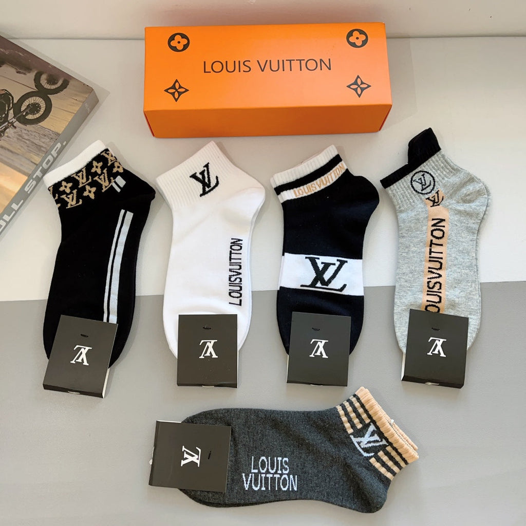 LOUIS VUITTON LOW-CUT SOCKS 425647 (1 BOX)