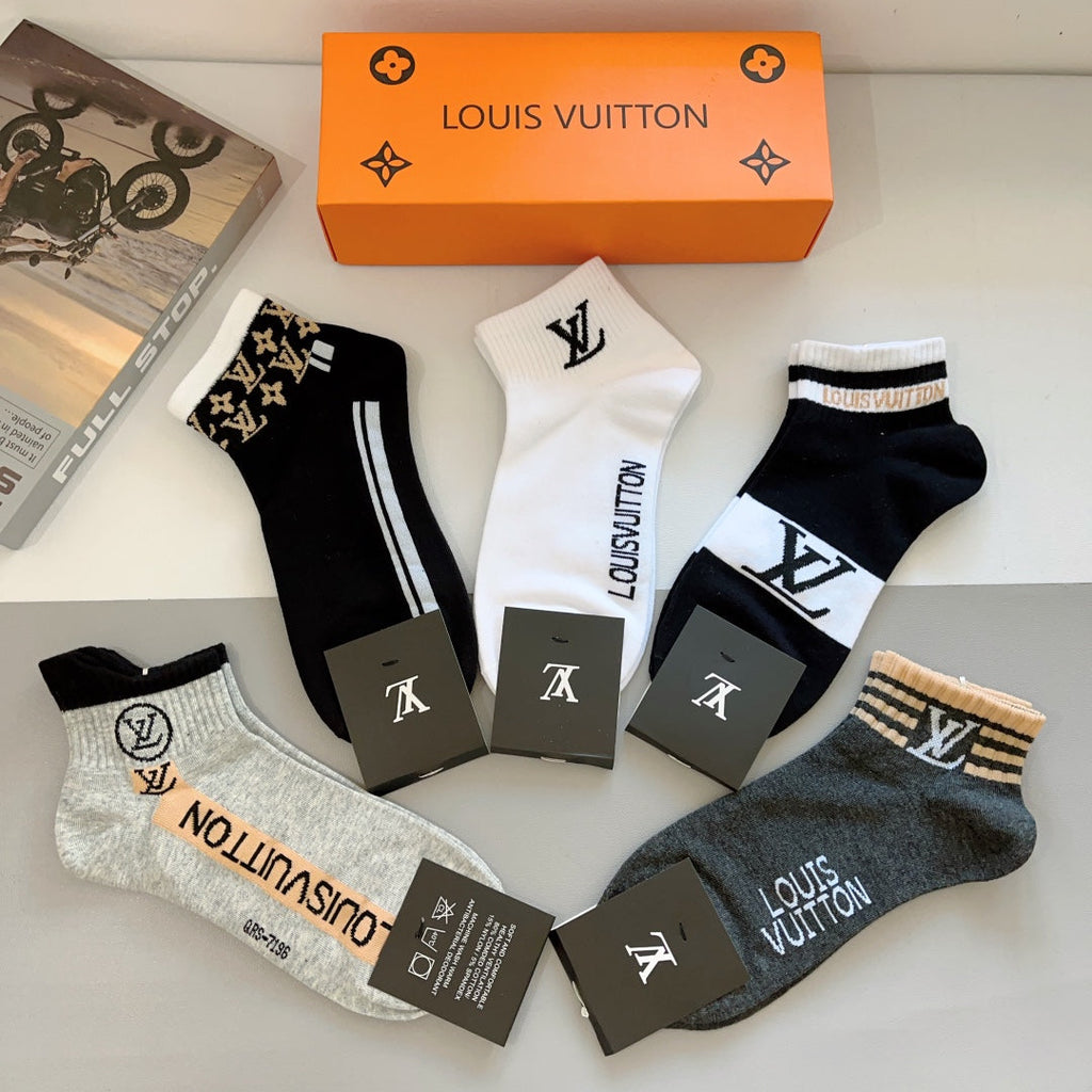 LOUIS VUITTON LOW-CUT SOCKS 425647 (1 BOX)