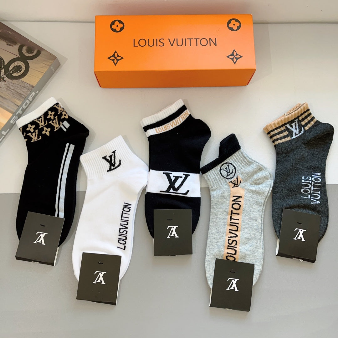 LOUIS VUITTON LOW-CUT SOCKS 425647 (1 BOX)