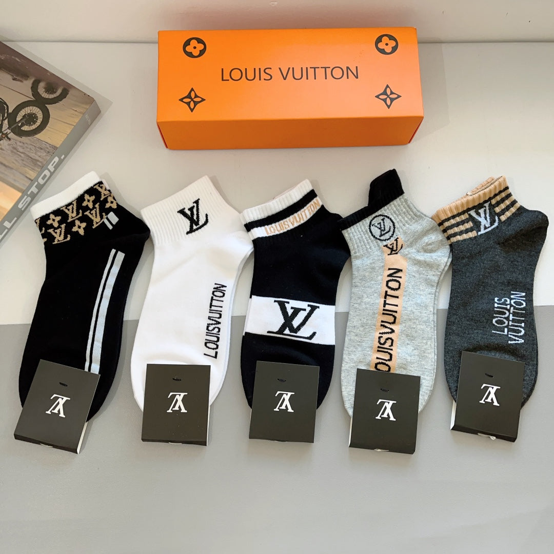 LOUIS VUITTON LOW-CUT SOCKS 425647 (1 BOX)