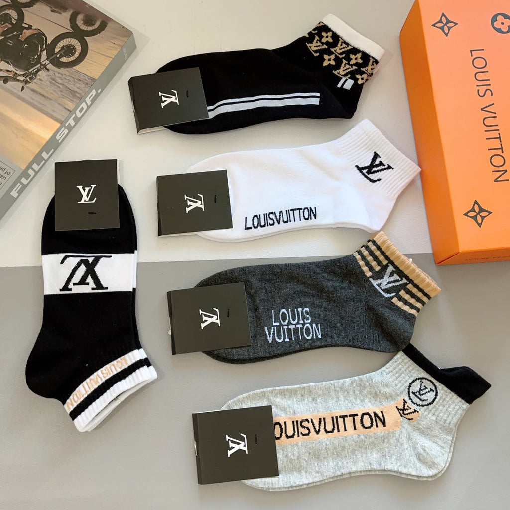 LOUIS VUITTON LOW-CUT SOCKS 425647 (1 BOX)