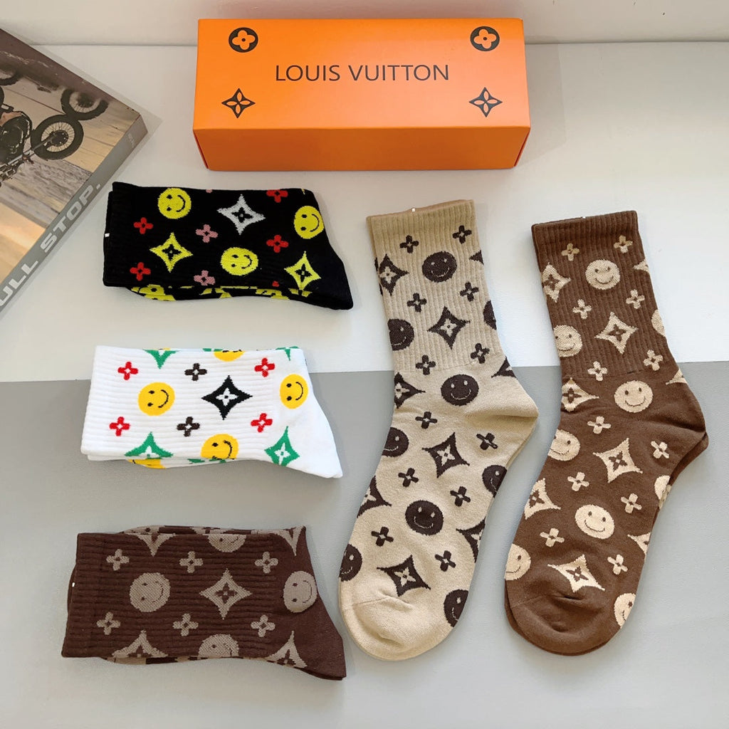 LOUIS VUITTON CREW SOCKS 427649 (1 BOX)