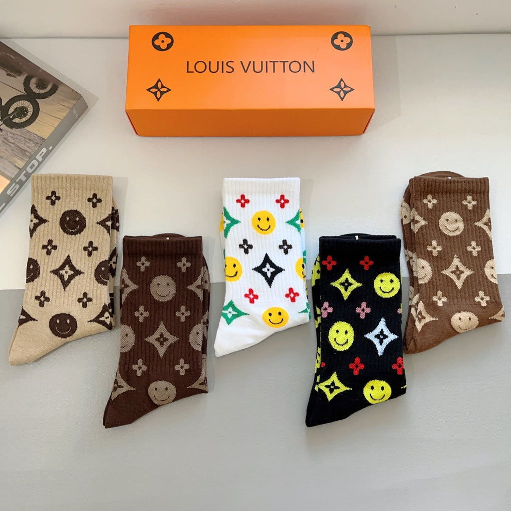 LOUIS VUITTON CREW SOCKS 427649 (1 BOX)