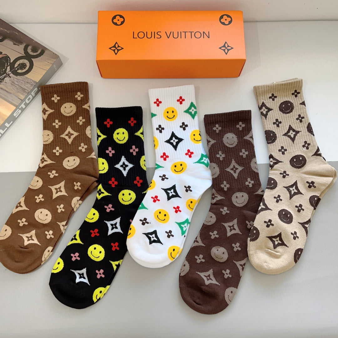 LOUIS VUITTON CREW SOCKS 427649 (1 BOX)