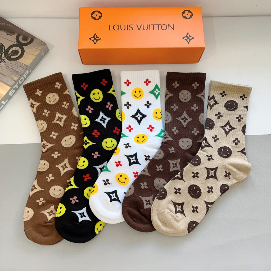 LOUIS VUITTON CREW SOCKS 427649 (1 BOX)