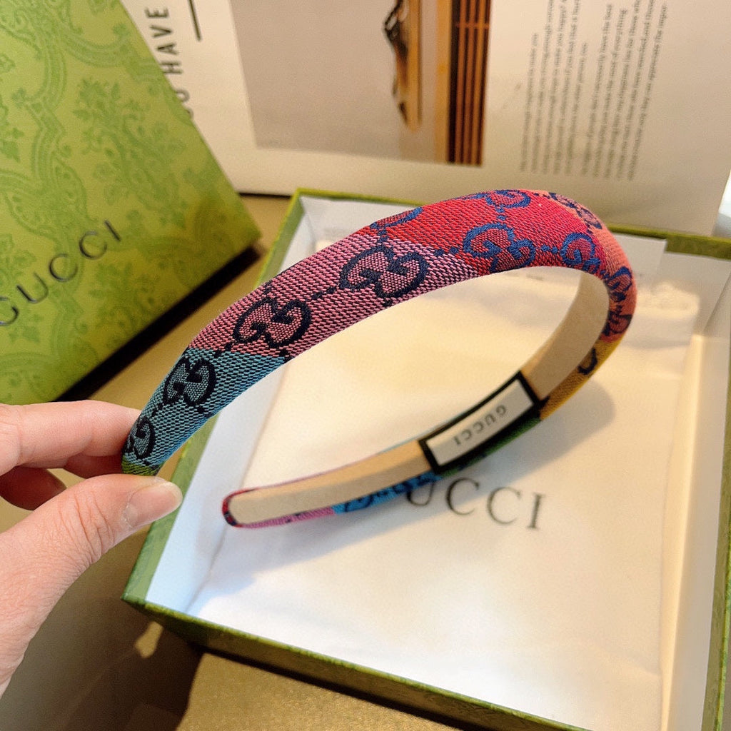 GUCCI HEADBAND IN COLORFUL CANVAS 432789