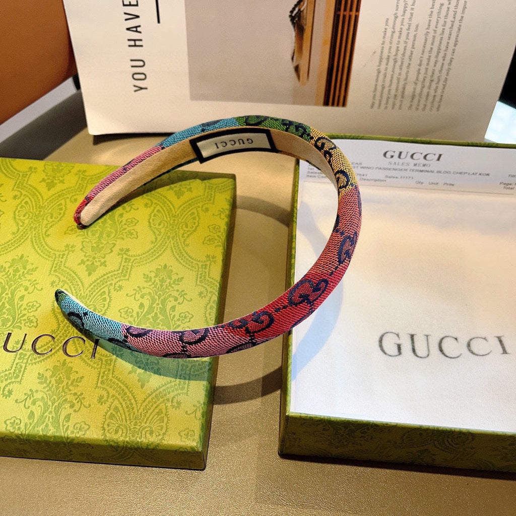 GUCCI HEADBAND IN COLORFUL CANVAS 432789